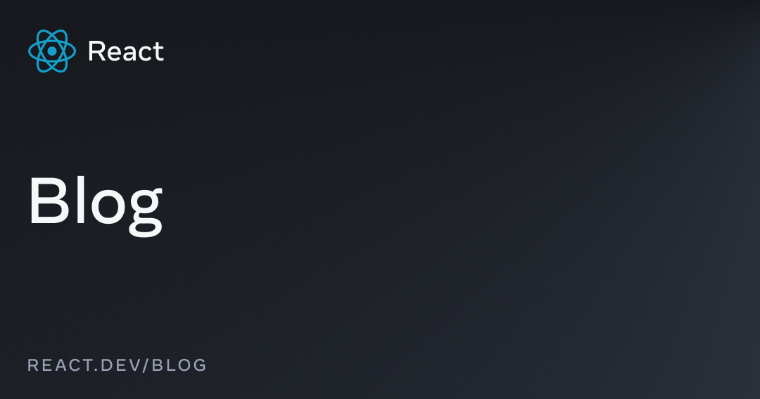 React blog. React blog